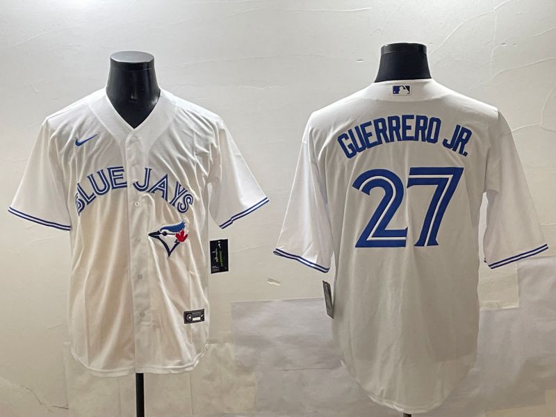 Men Toronto Blue Jays #27 Guerrero jr White Game 2025 Nike MLB Jersey style 1->toronto blue jays->MLB Jersey
